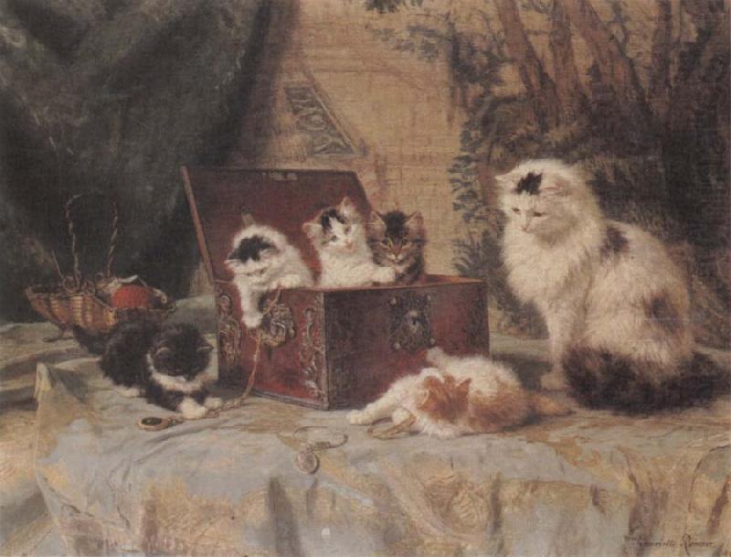 Henriette Ronner At Play china oil painting image